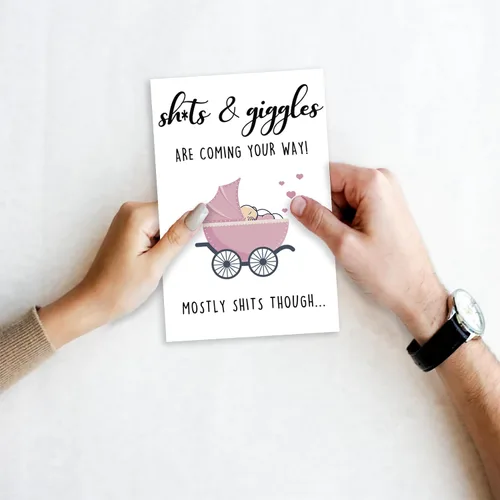 Vista 6 de Ziwenhu Bonita tarjeta de bebé para papá y mamá, bonita tarjeta de baby shower, regalo para recién nacido, tarjeta de felicitación para amigos