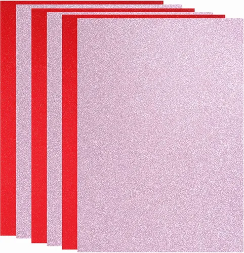 Vista 24 de Baisunt 20 hojas de papel de cartulina con purpurina negra para proyectos de arte DIY, álbum de recortes, decoración de cumpleaños y bodas 250GSM