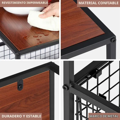 Vista 7 de SUPER DEAL Mesa auxiliar de 2 niveles con cesta de malla, mesa auxiliar cuadrada de 20 pulgadas para dormitorio, sala de estar, mini soporte