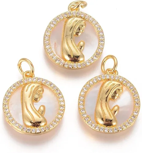 Vista 11 de UR URLifeHall 10 dijes de galletas de la fortuna, chapados en oro de 18 quilates y latón para hacer aretes, collares y pulseras