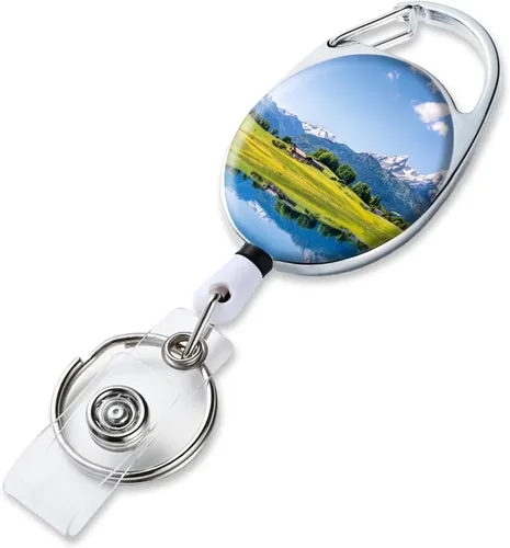 Vista 16 de Portatarrete de Insignia Retráctil con Portarretes Retráctil para Llaves, Lindo Portarrete de Insignia Decorativo para Enfermeras con Clip
