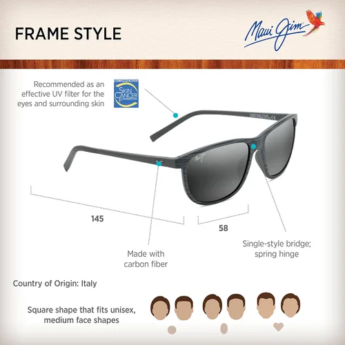 Vista 6 de Maui Jim Gafas de sol clásicas polarizadas Lele Kawa para hombre y mujer
