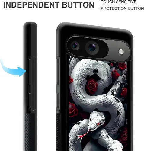 Vista 1333 de Compatible con Google Pixel 4A 5G Mobile Case Creative Acrylic Panel trasero Silicona Protección Grip especialmente diseñado para Google Pixel 4A 5G
