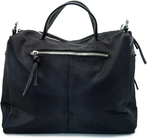 Vista 4 de MN & Sue Utilidad Nylon Oxford de Cruz Cuerpo ampliable Basic Lady Purse multifunción hombro Hobo Satchel