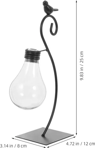 Vista 7 de Healifty Maceta de bombilla pequeña de 9.84 x 4.72 x 3.14 pulgadas, soporte creativo hidropónico para plantas, adorno decorativo en miniatura