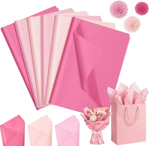 Vista 40 de Qilery - 500 hojas de papel de seda negro a granel para bolsas de regalo de 15 x 20 pulgadas, sin ácidos, para regreso a clases, papel de regalo