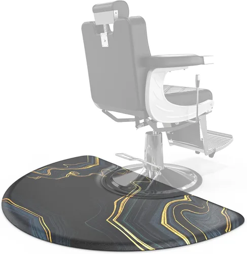 Vista 9 de OmySalon Alfombrilla antifatiga de salón de 3 x 5 x 5/8 pulgadas para peluquería de pie, piso de peluquería mate debajo de la silla de peinado