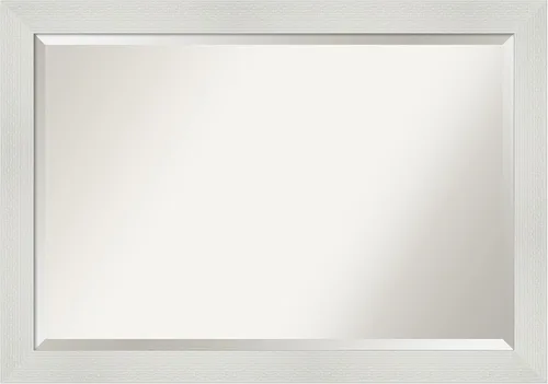 Vista 79 de Amanti Art - Espejo de baño blanco para sobre lavabo, espejo de tocador rectangular blanco de 35x45 para gabinete, marco moderno extragrande, se
