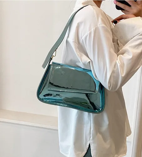 Vista 3 de Bolso de noche para mujer, Y2k, plateado, bolso hobo, bolso de mano, bolso de mano, bolso de mano, bolso de fiesta, bolso de mano, bolsos cruzados