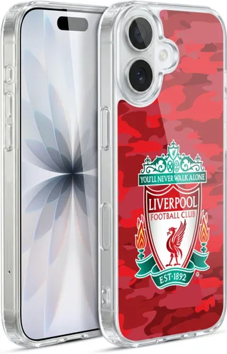 Vista 217 de Head Case Designs Funda de gel con licencia oficial del Liverpool Football Club Away Colourways Crest Camou [protección de grado militar] compatible
