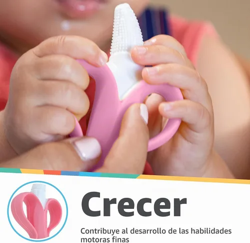 Vista 4 de Nuby Nananubs Banana - Mordedor de masaje Rosa