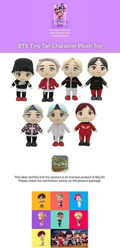 Vista 4 de TinyTAN BTS MIC - Muñeca de peluche RM de 11.8 pulgadas, con licencia oficial de BTS - Peluches de BTS, mercancía de BTS, mercancía de Kpop, BTS