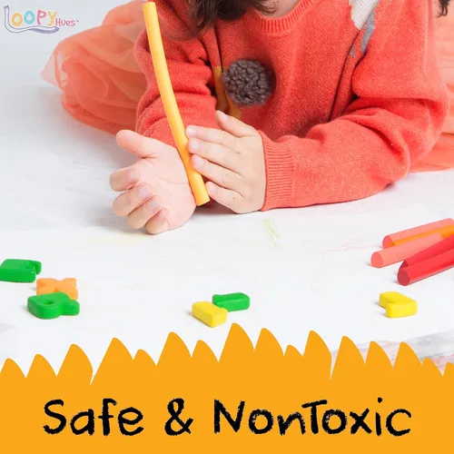 Vista 2 de Crayones flexibles para niños, artes y manualidades, suministros escolares, lápices de letras y números 3D, no necesita afilar, colores surtidos