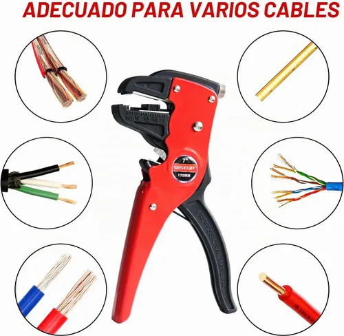 Vista 2 de WISEUP Pelacables y cortador automático de tiras rápidas, alicates de punta de águila (7 pulgadas), cortador de cables 2 en 1 para cables