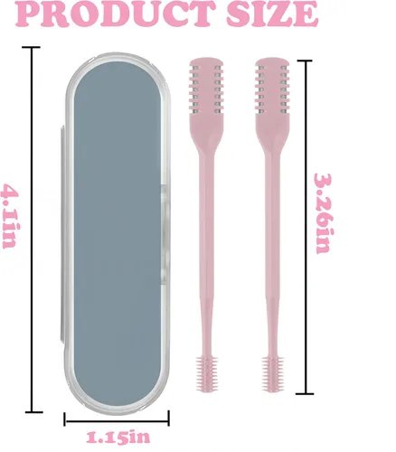 Vista 3 de Cortador de pelo nasal portátil, esencial de viaje para hombres y mujeres, herramientas de eliminación de vello de fosas nasales de doble cara