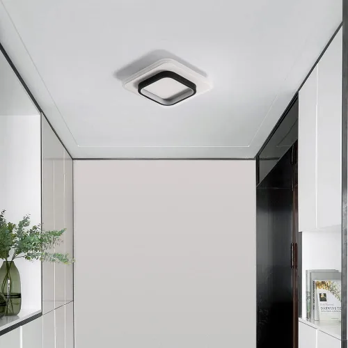 Vista 7 de Lámpara de techo LED de 22 W, moderna lámpara de techo, blanco frío, 6500 K, 9.5 pulgadas, cuadrada, cerca de luces de techo para dormitorio