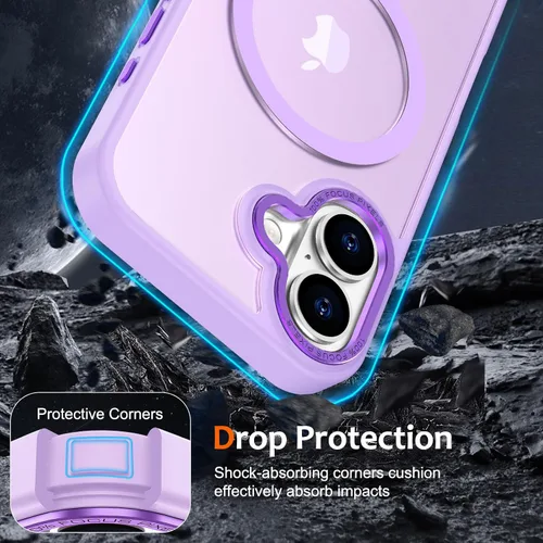 Vista 268 de Anuck - Funda magnética para iPhone 11 compatible con MagSafe, carcasa trasera mate translúcida dura, borde de TPU, delgada, resistente a impactos