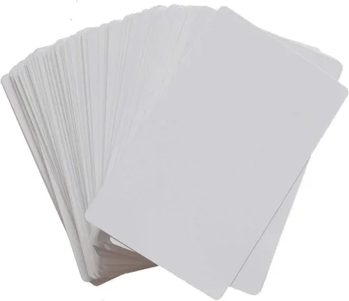 Vista 2 de 100 unidades en blanco blanco sublimación metal tarjeta de nombre gruesa 0.009 in impresión tarjeta de visita uso sublimación tinta y papel grabado