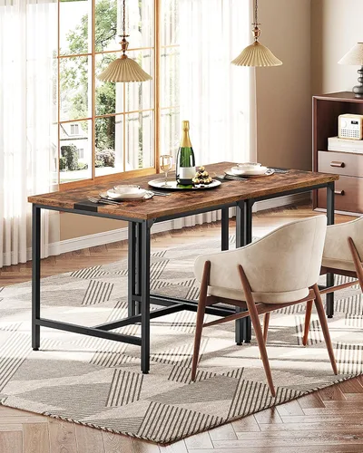 Vista 4 de CHOEZON Mesa de comedor cuadrada para cocina, mesa de comedor de 29.5 pulgadas, mesas de comedor pequeñas, escritorio de escritura, mesas de café