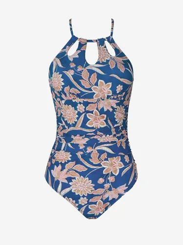 Vista 5 de CUPSHE - Traje de baño de una pieza para mujer, cuello alto, control de abdomen, traje de baño