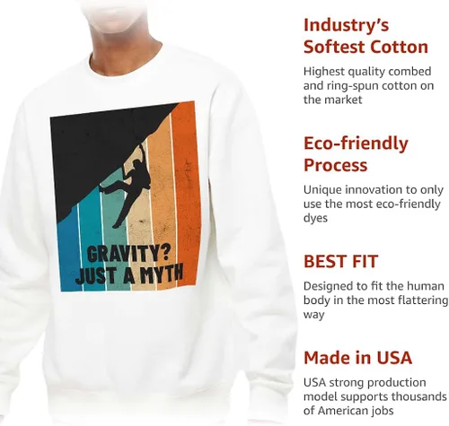 Vista 7 de Gravity Is a Myth Midweight Sweatshirt - Illustration Crewneck Sweatshirt - Printed Sweatshirt