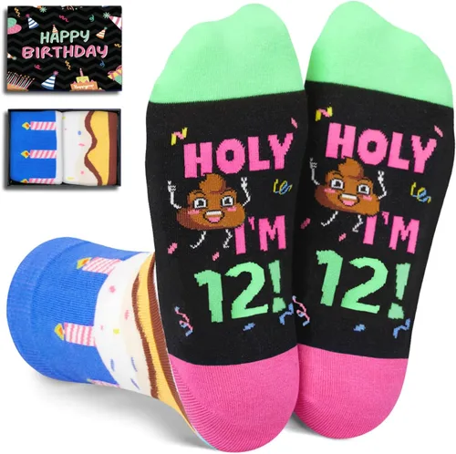 Vista 9 de HAPPYPOP Birthday Gifts Socks - 11-19 Year Old Birthday Socks, Bday Gifts for Teen Woman Man