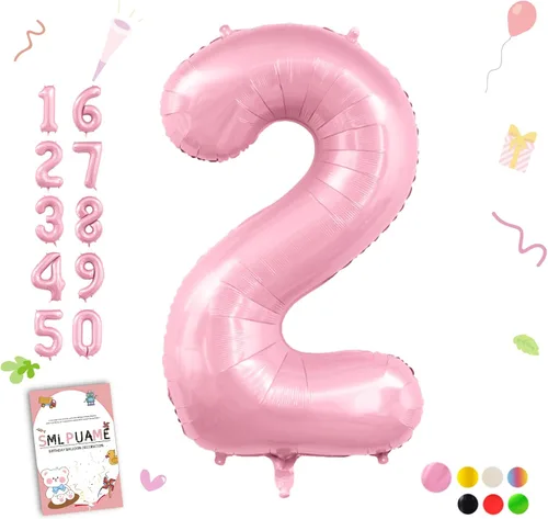 Vista 90 de Globos grandes de 40 pulgadas de números del 0 al 9, globos numéricos para decoración de fiesta de cumpleaños, globos de helio de aluminio