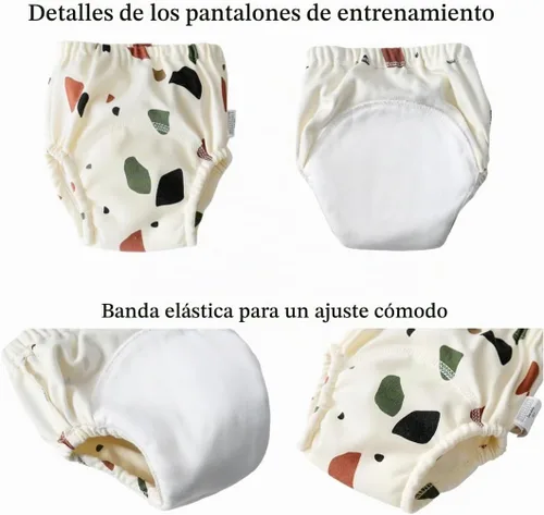 Vista 3 de Ropa interior de entrenamiento para bebé, algodón suave, absorbente, ropa interior de entrenamiento para bebés, niños y niñas, paquete de 6 Chico