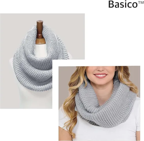 Vista 3 de Basico Bufanda Infinity Bufanda de punto de ganchillo de invierno en talla única