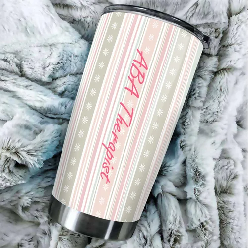 Vista 3 de Vaso terapeuta ABA de acero inoxidable de 20 onzas, regalo de agradecimiento para compañeros de trabajo, hombres, mujeres, amigos del trabajo