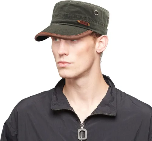 Vista 2 de Sombrero de cadete Gorra del ejército sombrero de camionero para papá gorra de béisbol clásica ajustable