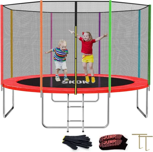 Vista 11 de SKOK Trampoline for Kids,400LBS Outdoor Trampoline with Net-ASTM Approved Trampoline for Children and Adults