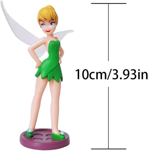Vista 3 de Grostmend Decoraciones de Fiesta de Tinkerbell Mini Figuras de Hadas Hadas para Accesorios de Jardín de Hadas Adorno para Pastel de Tinkerbell