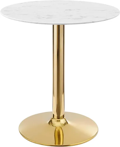 Vista 34 de Modway EEI-4746-GLD-BLK Verne - Mesa de comedor de mármol artificial de 28 pulgadas, color negro dorado
