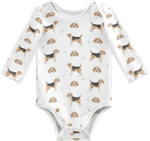 Vista 20 de vvfelixl Body de bebé negro Pug blanco manga larga algodón ropa de bebé para niños niñas 0-24 meses Multi1