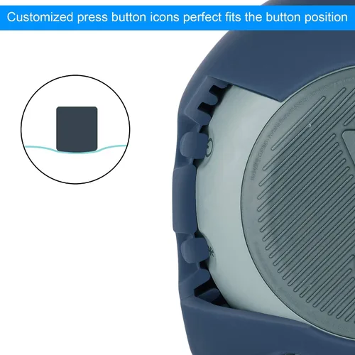 Vista 5 de Funda protectora de silicona para JBL Clip 3 Altavoz portátil impermeable (azul)