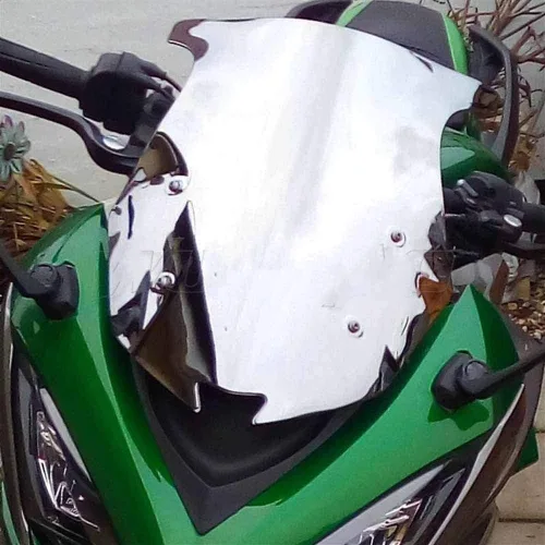 Vista 3 de Parabrisas de motocicleta de doble burbuja para parabrisas compatible con Kawasaki Ninja 1000 Z1000 Z 1000 SX Z1000SX Z1000SX Iridium (color: negro)