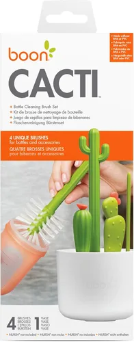 Vista 8 de Boon Juego de Cepillos de Limpieza de Botellas Cacti - Incluye Cepillo para Biberones, Cepillo para Tetinas, Cepillo de Detalle y Cepillo