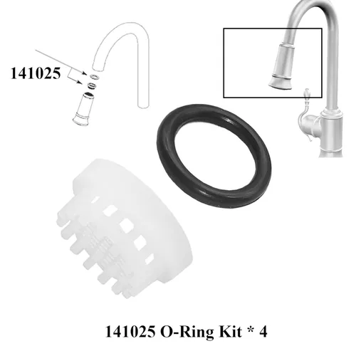 Vista 3 de 4 piezas de kits de juntas tóricas 141025, piezas de repuesto para grifos abatibles Plastic & rubber, Screen washers, Household faucet seal repair