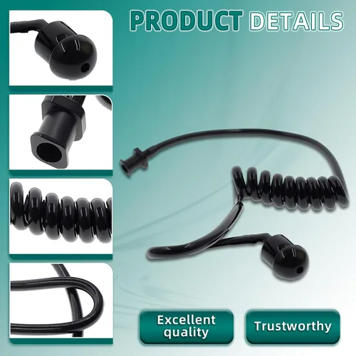 Vista 2 de AUTOKYA - Par de auriculares acústicos negros para auriculares de radio de policía