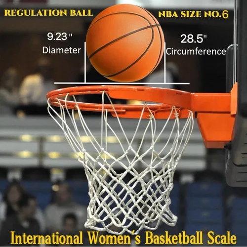 Vista 4 de Balón de baloncesto silencioso oficial (29.5") o para mujeres 28.5" - Diseño de espuma PU ranurada para rebote realista, balón de entrenamiento sin