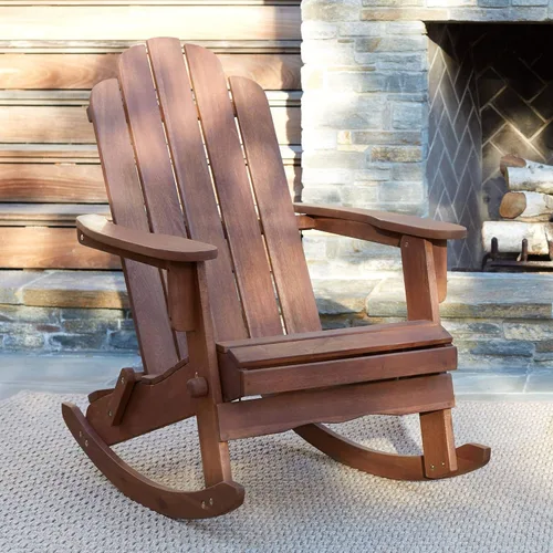 Vista 11 de Teal Island Designs Cape Cod - Silla Adirondack de madera natural