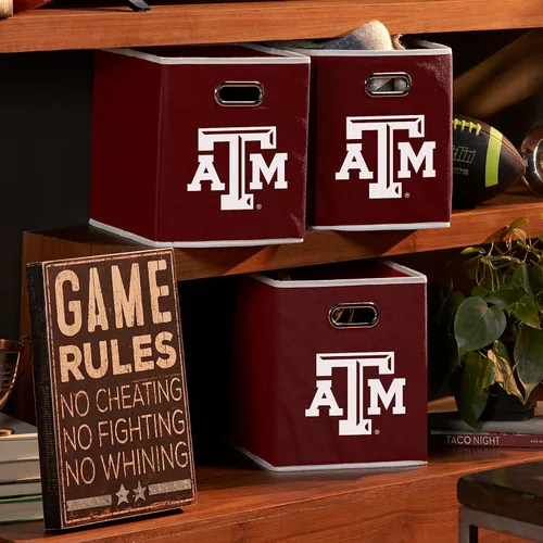 Vista 7 de Franklin Sports Cubos de almacenamiento de tela del equipo universitario de la NCAA hechos para adaptarse a organizadores de almacenamiento