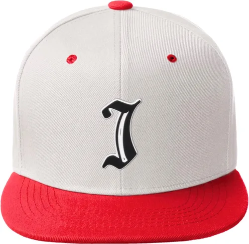 Vista 1473 de Daxton Gorra clásica con visera de billete plano con letras del alfabeto inglés antiguo de la A a la Z