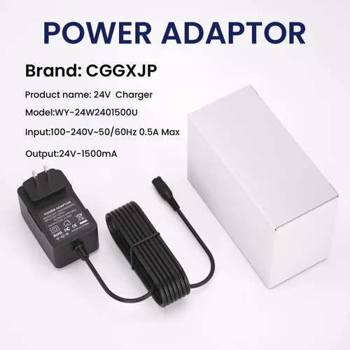 Vista 7 de CGGXJP Cargador de batería rápido para scooter eléctrico de 24 V 1500 mA para Razor E100 E200 E300 MX350, cable de alimentación hembra en línea de 3