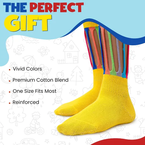 Vista 4 de ALOLA Calcetines divertidos para hombres, mujeres y niños, paquete de 3 calcetines de algodón peinado, calcetines locos de regalo para niños y niñas