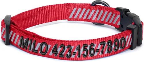 Vista 17 de Collar de entrenamiento reflectante para perros, de la marca Pawtitas, Negro