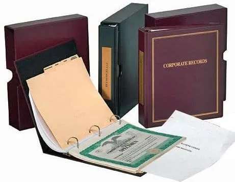 Vista 3 de Corporate Kit ThriftKit Combo: Binder, estuche, índice de Stock Certificados, pestañas, Negro