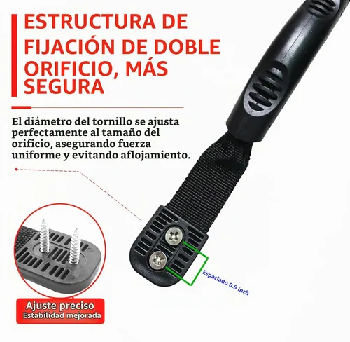 Vista 2 de Paquete de 4 manijas de repuesto negras con 16 tornillos