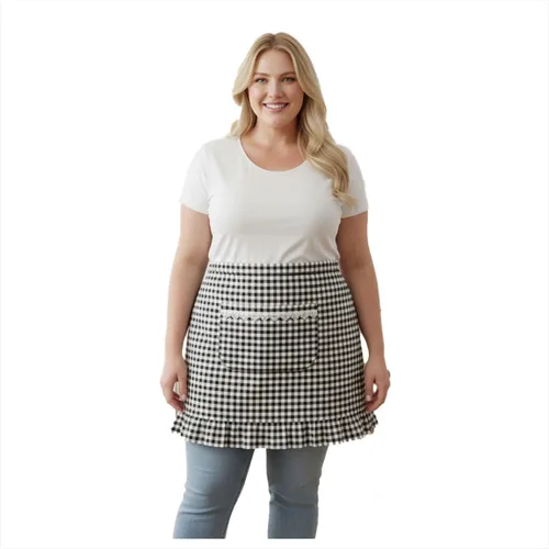 Vista 9 de Delantal vintage de algodón de talla grande para cocina, con dos bolsillos, gran regalo para mujeres con lazos extra largos